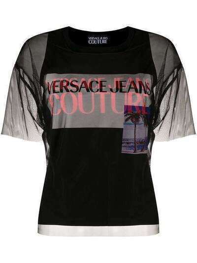 Versace Jeans Couture прозрачная футболка B2HVB7VA30384