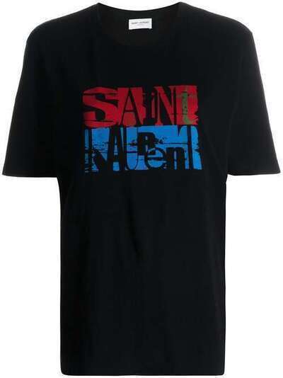 Saint Laurent футболка с логотипом 614279YBRW2