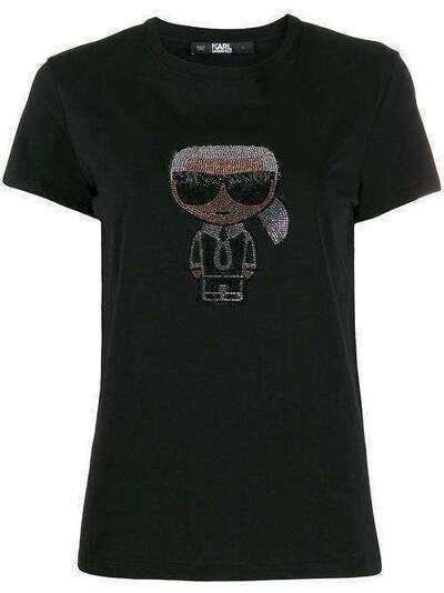 Karl Lagerfeld декорированная футболка Iconic 96KW1720999