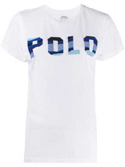 Polo Ralph Lauren футболка с логотипом из бисера 211784466