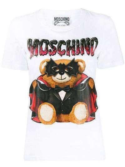 Moschino футболка с принтом Bat Teddy Bear V07120540