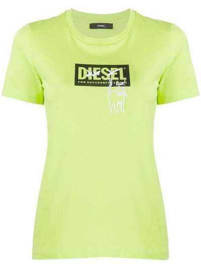 Diesel футболка узкого кроя с вышивкой A002550HERA