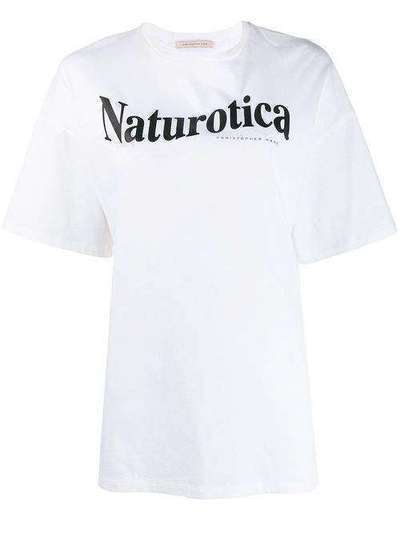 Christopher Kane футболка Naturotica с логотипом PF20TS525MEDIUMWEIGHTJERSEYWHITE