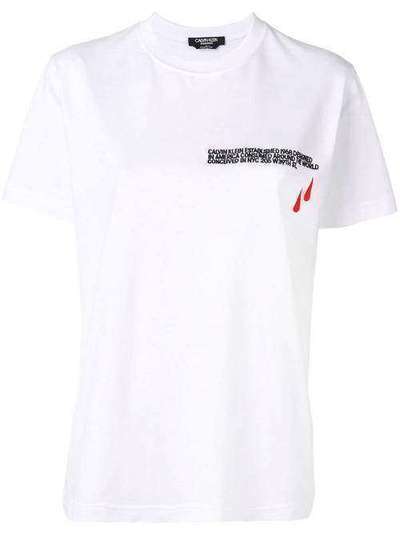 Calvin Klein 205W39nyc футболка с вышитым логотипом 92WWTF73