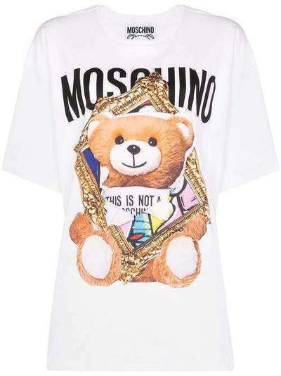 Moschino футболка Teddy Bear с логотипом A07030440