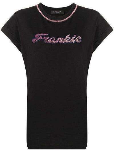 Frankie Morello футболка с круглым вырезом и кристаллами FWS0770TS2005