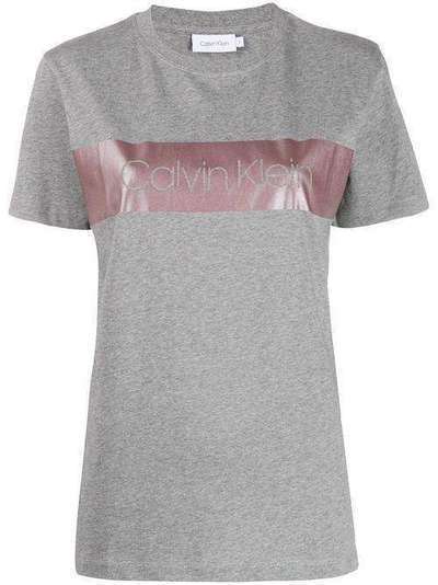 Calvin Klein футболка с логотипом и эффектом металлик K20K201509