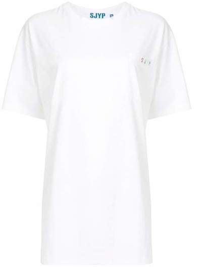 SJYP футболка с вышивкой PW2A1WTS109W