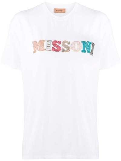 Missoni футболка с вышитым логотипом MDL00094BJ004N