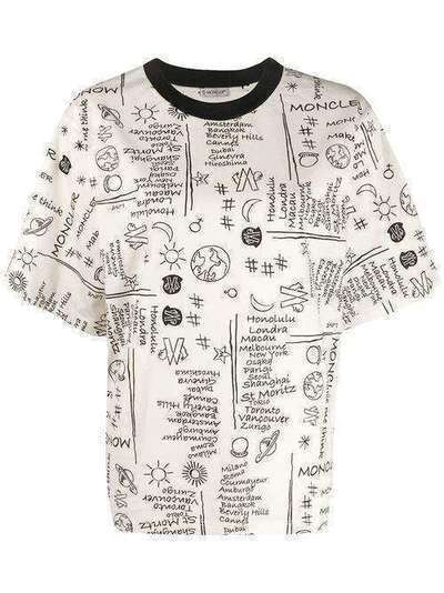 Moncler doodle-print T-shirt 8C71800V8111