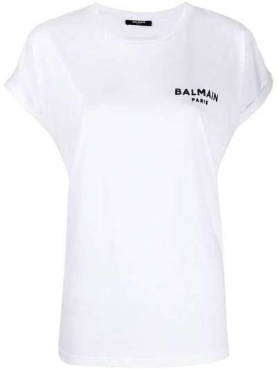 Balmain logo print T-shirt TF01351I382