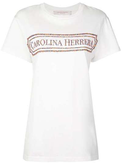 Carolina Herrera футболка с вышитым архивным логотипом R2015E216COT
