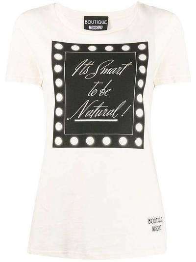 Boutique Moschino футболка It's Smart To Be Natural J12035840