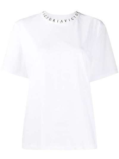 Victoria Victoria Beckham футболка свободного кроя с логотипом 2120JTS000446A