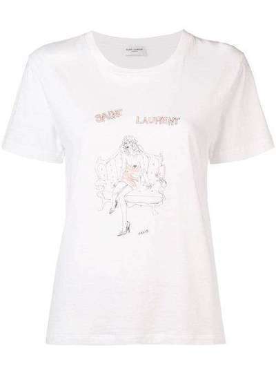 Saint Laurent футболка с принтом 531944YB2WN