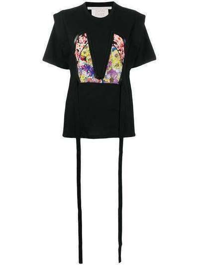 Stella McCartney футболка с цветочной нашивкой 595517SNW34