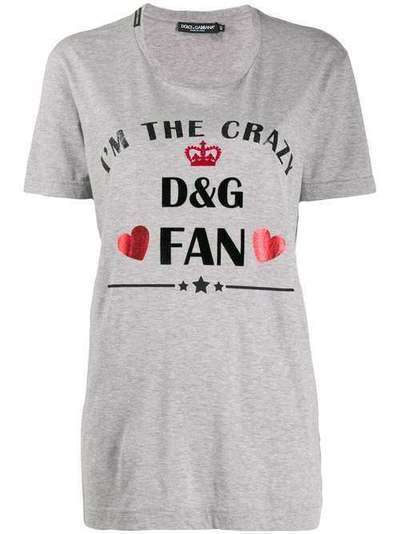 Dolce & Gabbana футболка с логотипом F8K74TG7TAM