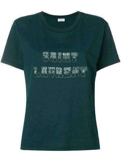 Saint Laurent футболка с логотипом 537842YB2XS