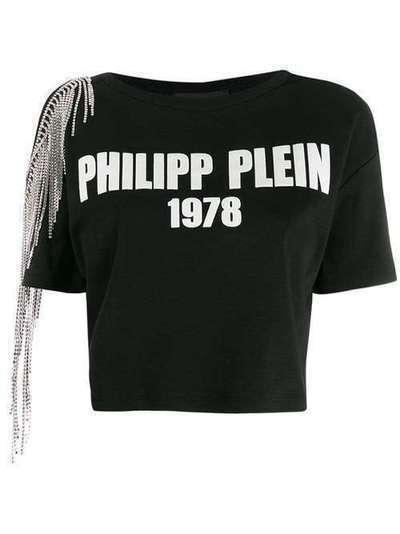 Philipp Plein футболка с открытыми плечами F19CWTK1582PTE003N