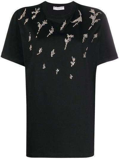 Givenchy футболка с кристаллами BW707ZG0K3