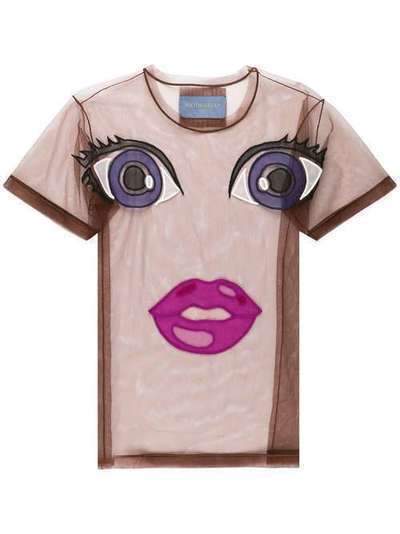 Viktor & Rolf Action Dolls motif T-shirt 1ISOFTTULLEBROWNMULTI
