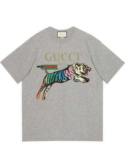 Gucci футболка оверсайз с принтом 539081XJASJ