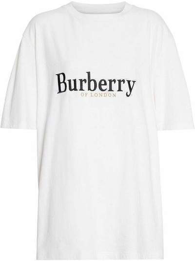 Burberry футболка с вышитым логотипом 8005940
