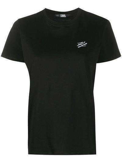 Karl Lagerfeld футболка с вышивкой 201W1780999