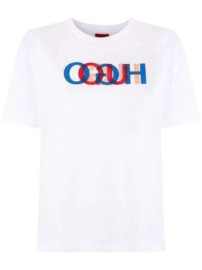 HUGO футболка с логотипом и короткими рукавами 50422739