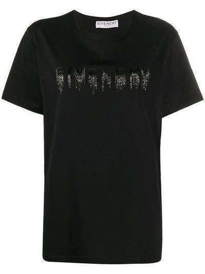 Givenchy футболка с вышитым логотипом BW70753Z31