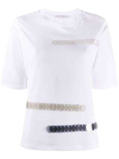 Fabiana Filippi футболка с круглым вырезом и пайетками JED260W4100000A523