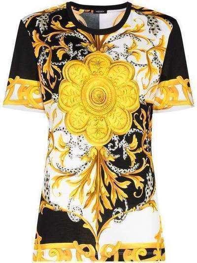 Versace футболка с принтом Baroque A87458A236028