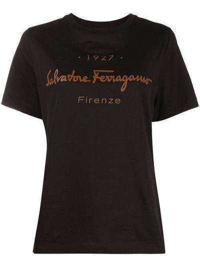 Salvatore Ferragamo футболка с тисненым логотипом 727088