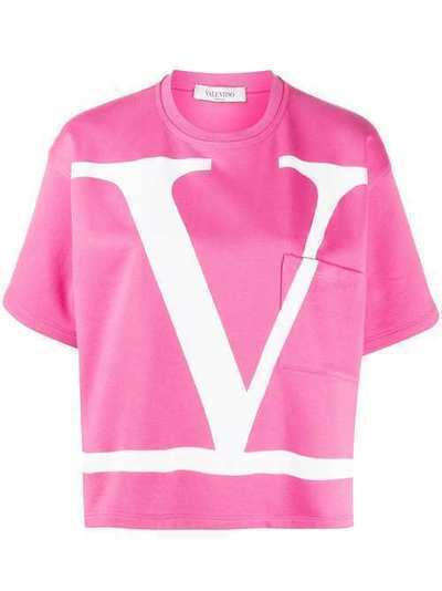 Valentino футболка оверсайз с логотипом VLogo TB0MG06F5GQ