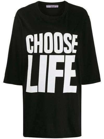Katharine Hamnett London футболка оверсайз Choose Life KW1010AAT602