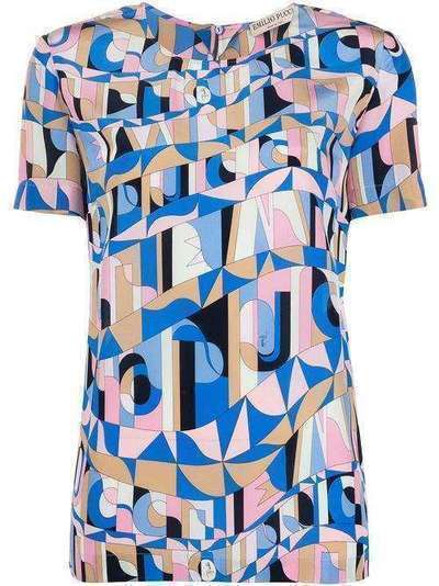 Emilio Pucci футболка с абстрактным принтом 0RRM210R743