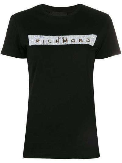 John Richmond футболка с пайетками и логотипом HWP20001TS