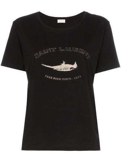 Saint Laurent футболка с принтом 'Free Bird' 553443YB2ZO