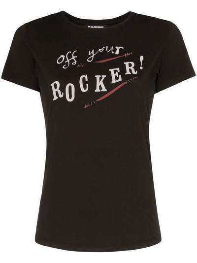 Rockins Off Your Rocker-print T-shirt RMTE54BLACK