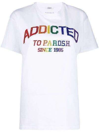 P.A.R.O.S.H. футболка с круглым вырезом и кристаллами COBOWD110629