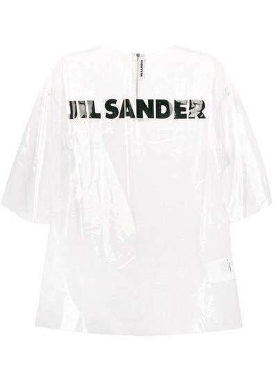Jil Sander logo print transparent T-shirt 563188WN501137