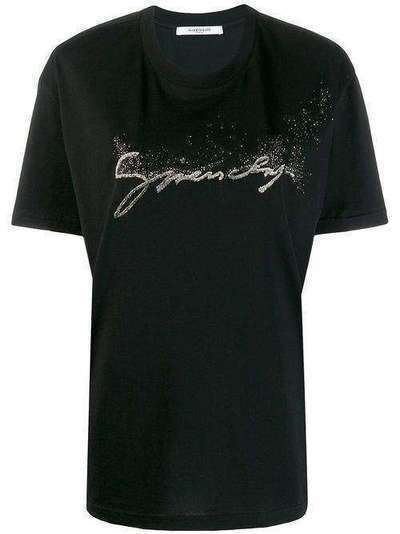 Givenchy футболка с декорированным логотипом BW7060G0E5