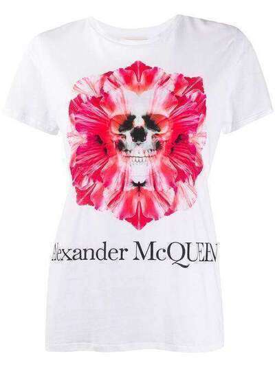 Alexander McQueen футболка Flower Skull 610996QZAA8