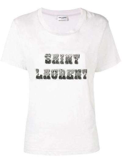 Saint Laurent футболка с принтом логотипа 537608YB2XS