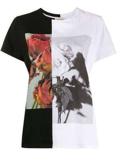 Alexander McQueen футболка с цветочным принтом 610881QZAAY