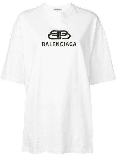 Balenciaga футболка оверсайз с логотипом BB 570813TEV48