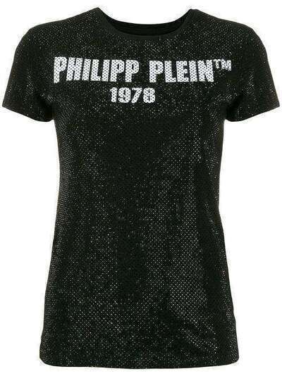 Philipp Plein футболка -23 с короткими рукавами и кристаллами A19CWTK1739PTE003N