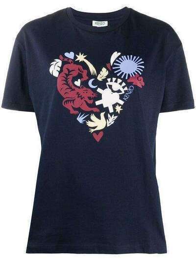 Kenzo футболка свободного кроя с принтом FA52TS9614W8