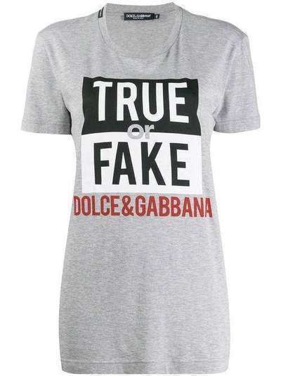 Dolce & Gabbana футболка True or Fake F8K74TG7STQ
