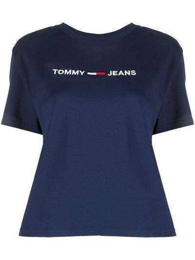 Tommy Jeans футболка с вышитым логотипом DW0DW08062